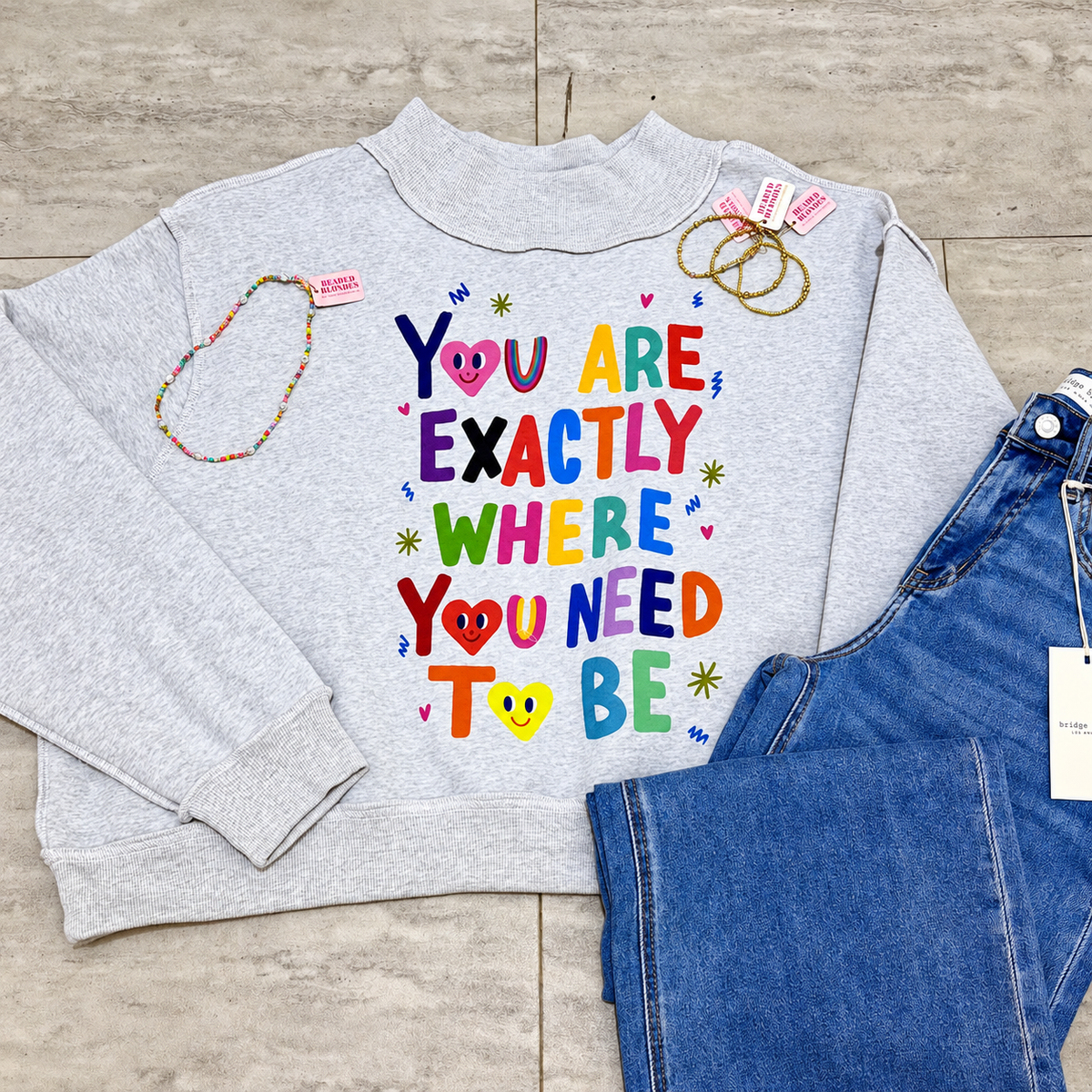 Cropped Reversible Mock Neck