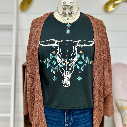 Western Bull Zutter Cropped Graphic Tee