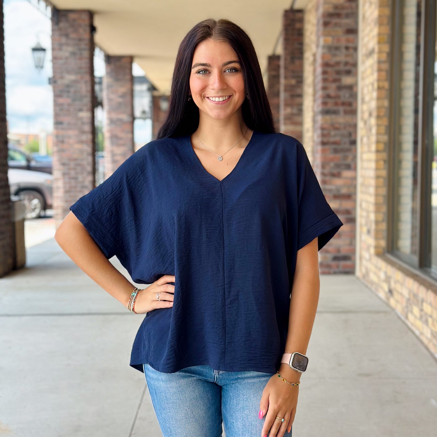 Keep It Basic Short Sleeve Blouse