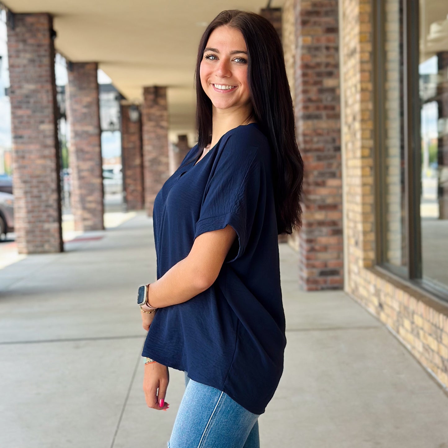 Keep It Basic Short Sleeve Blouse