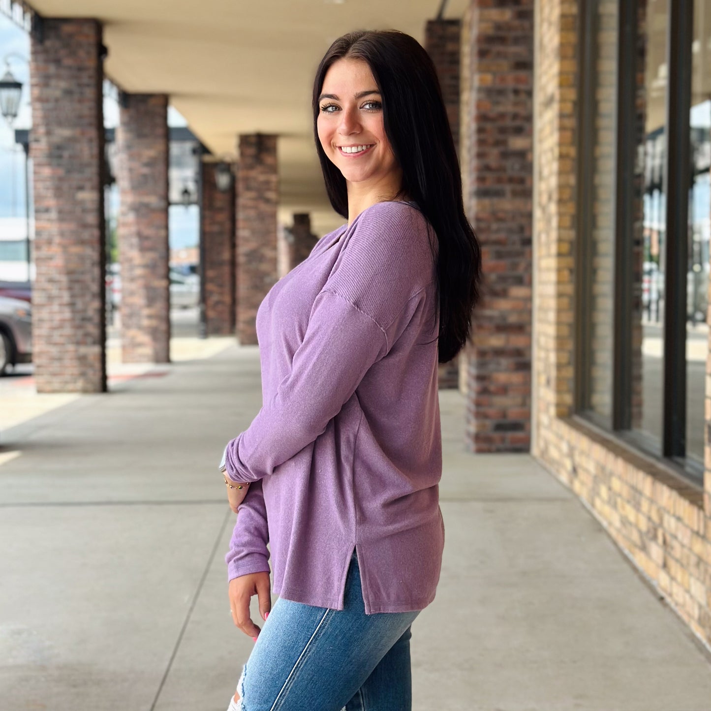 Cuddle Up Purple and Cream Sweaters