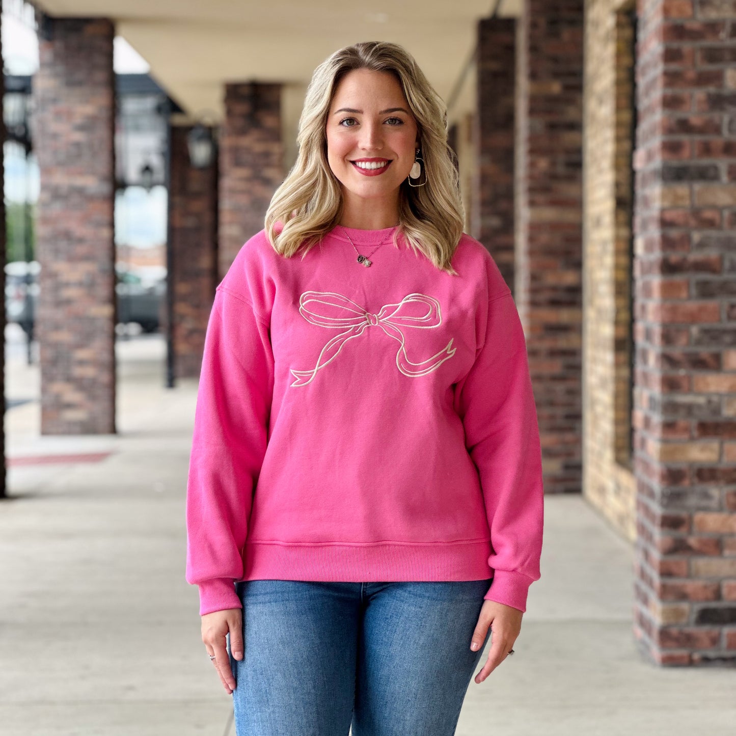 Pink Bow Sweatshirt