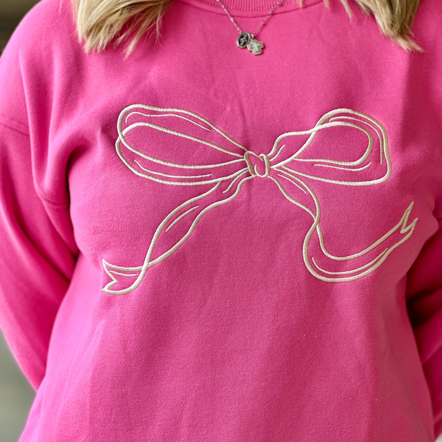 Pink Bow Sweatshirt