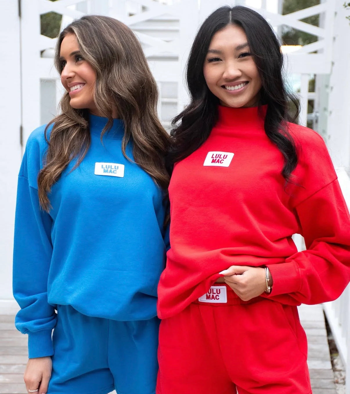 LULU MAC Terry Cloth Mock Neck