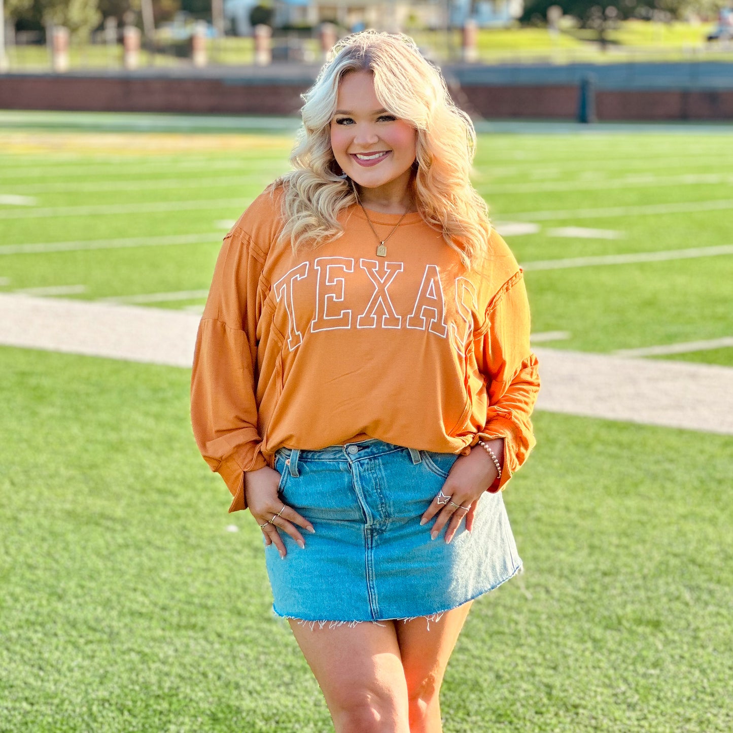 Burnt Orange Texas Long Sleeve