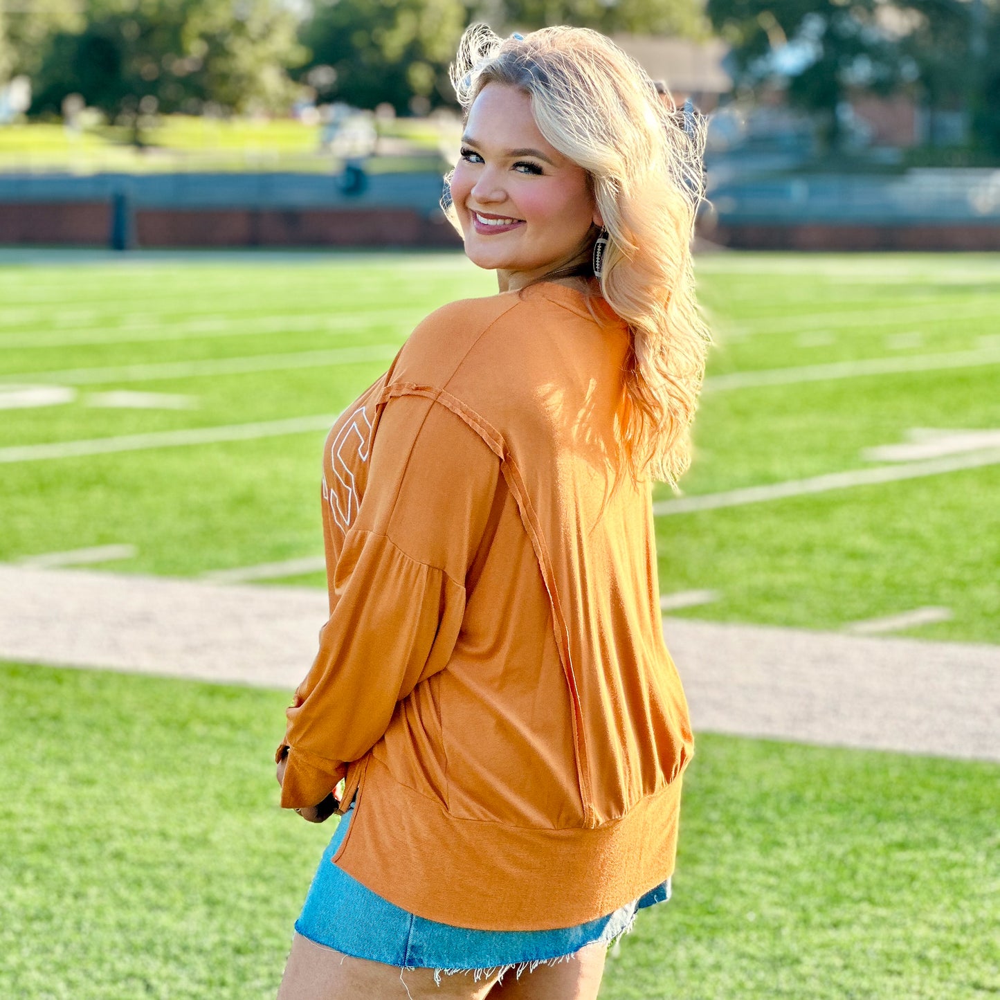 Burnt Orange Texas Long Sleeve