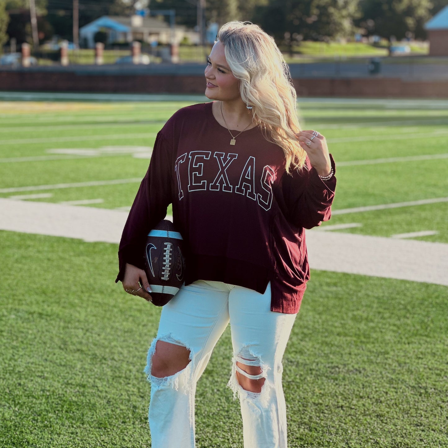 Maroon Texas Long Sleeve