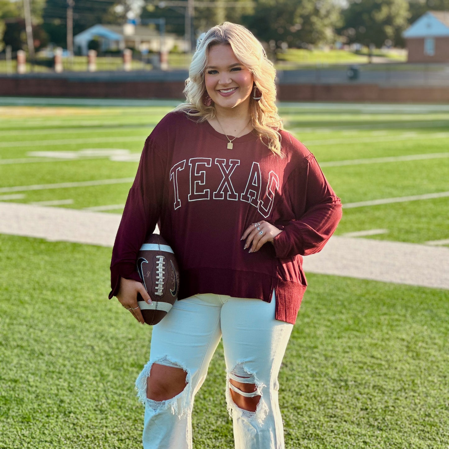 Maroon Texas Long Sleeve