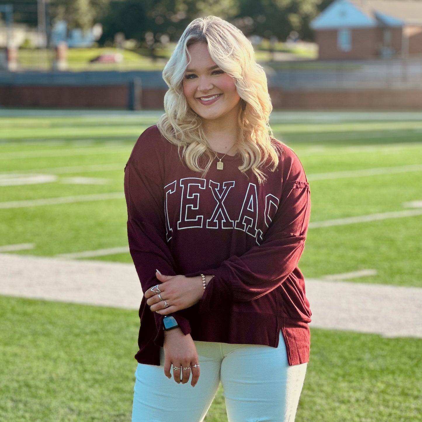 Maroon Texas Long Sleeve