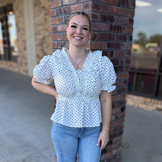 Sweet Polka Dot Top