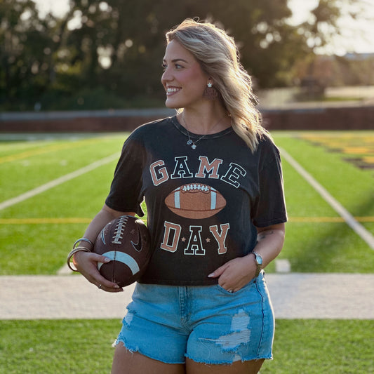 Zutter Puff Game Day Cropped Tee