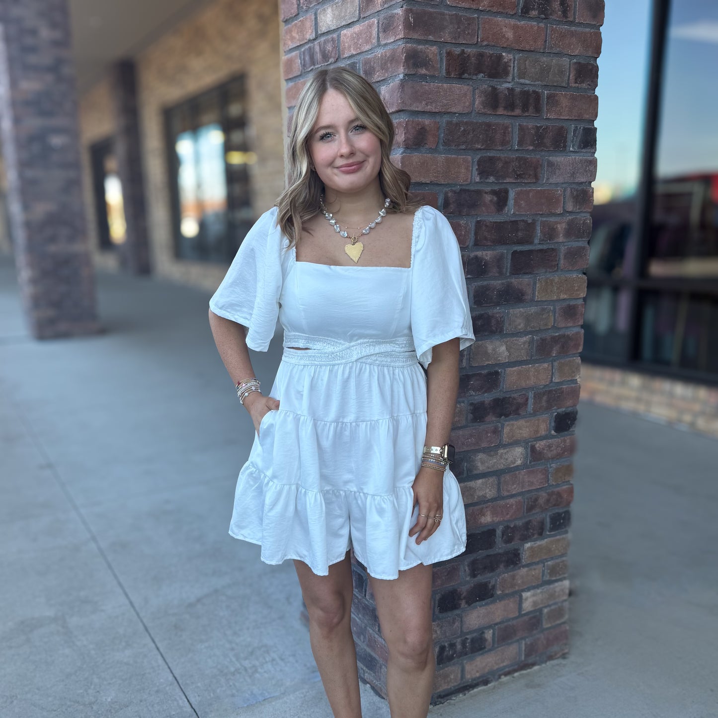 Flirty & Fun White Romper