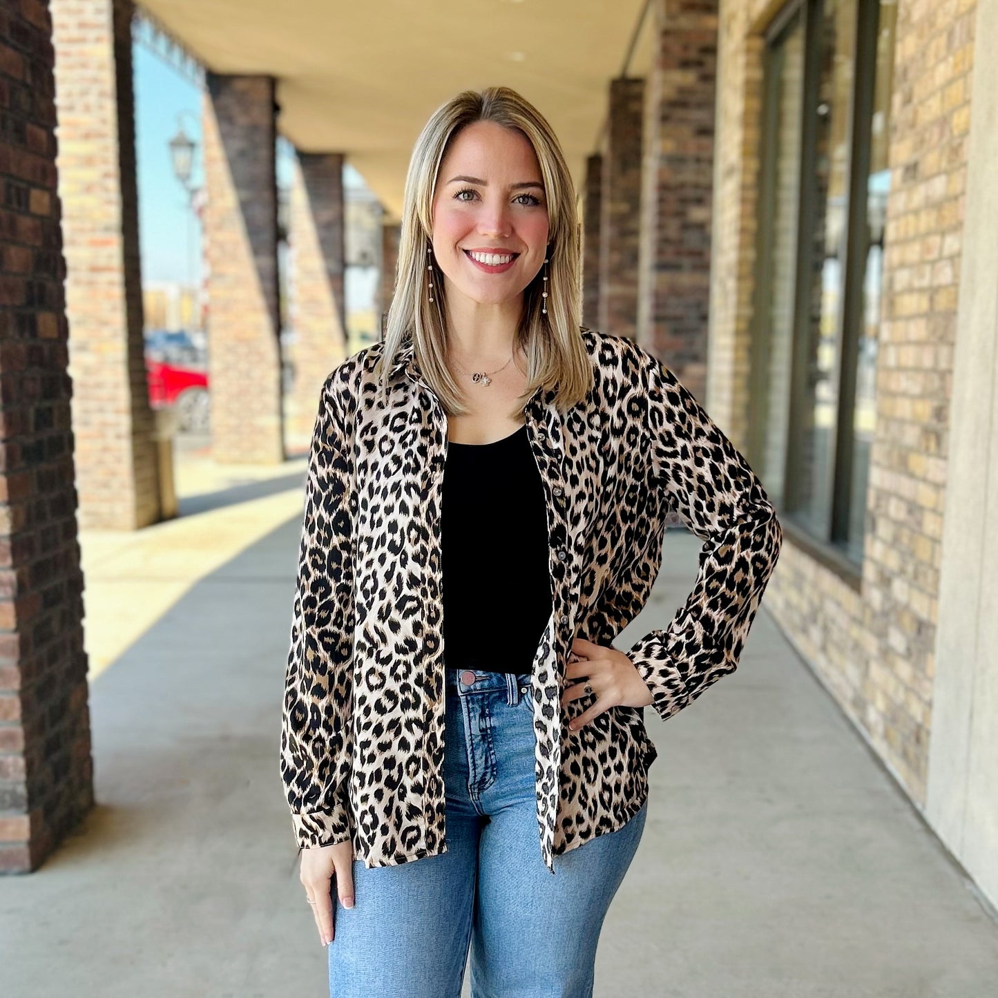 Just A Leopard Girl Blouse