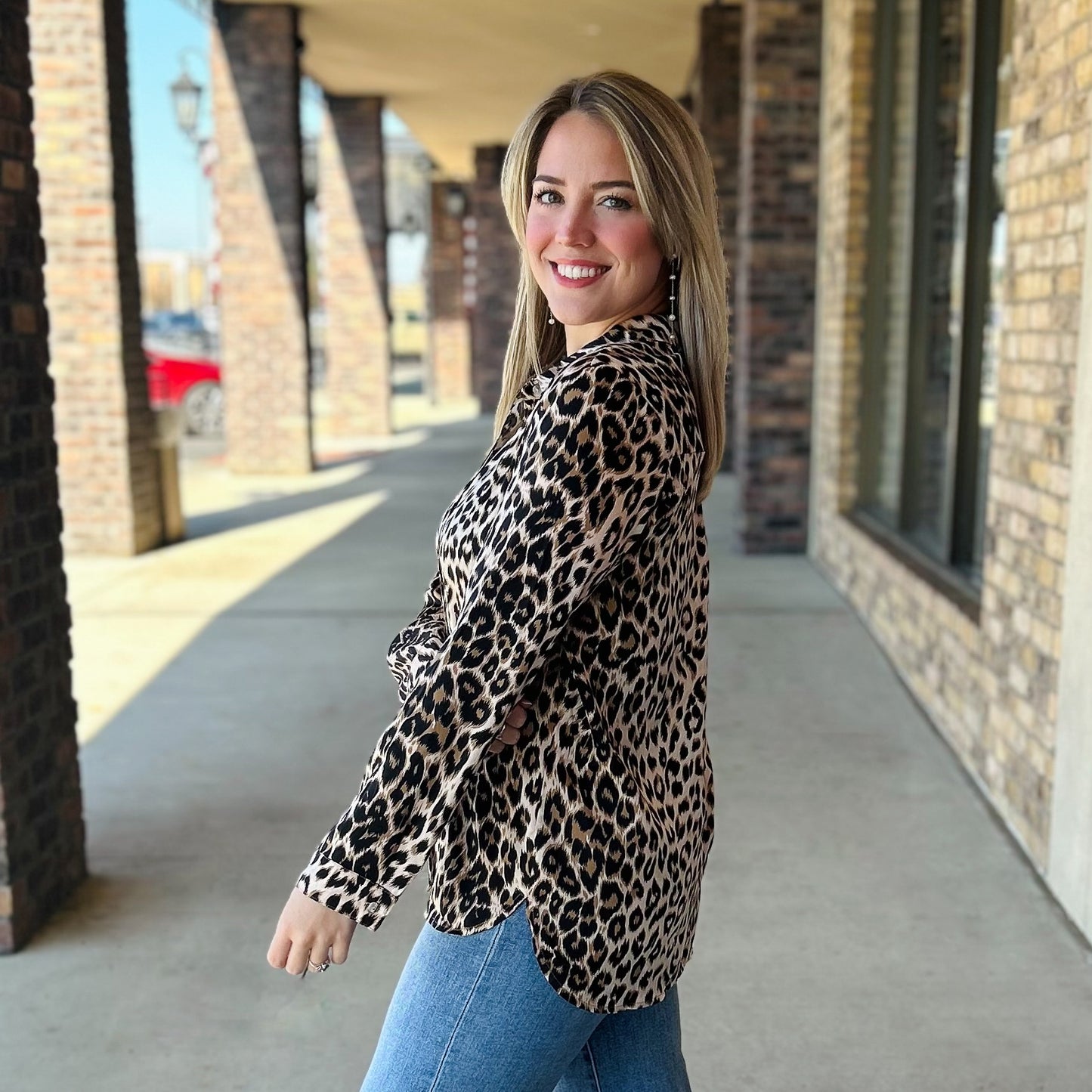 Just A Leopard Girl Blouse