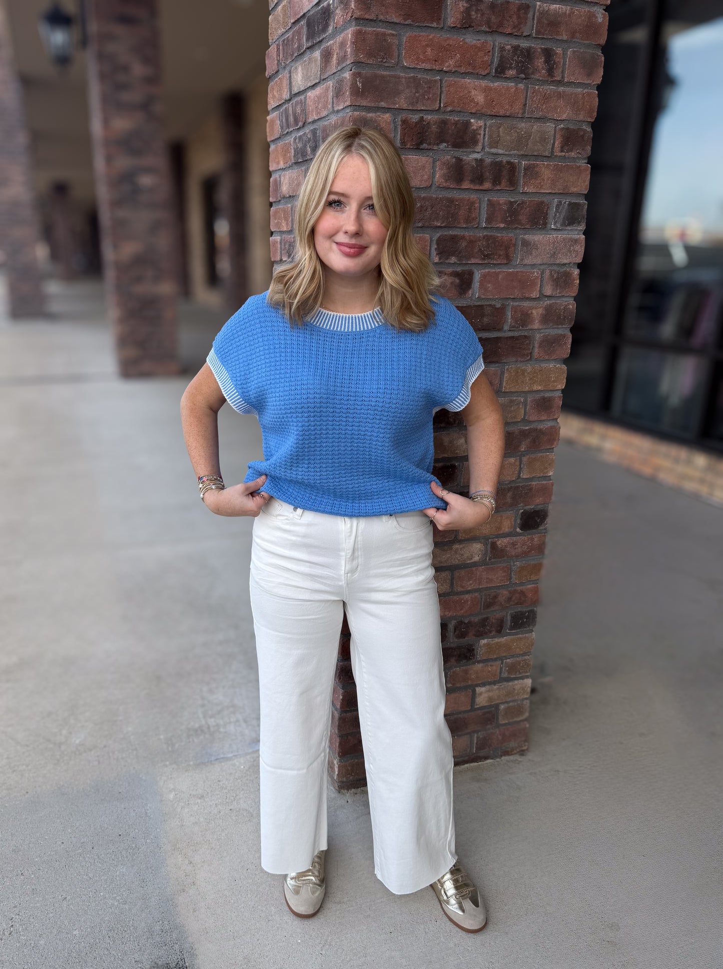 White Stretchy High Waisted Pant
