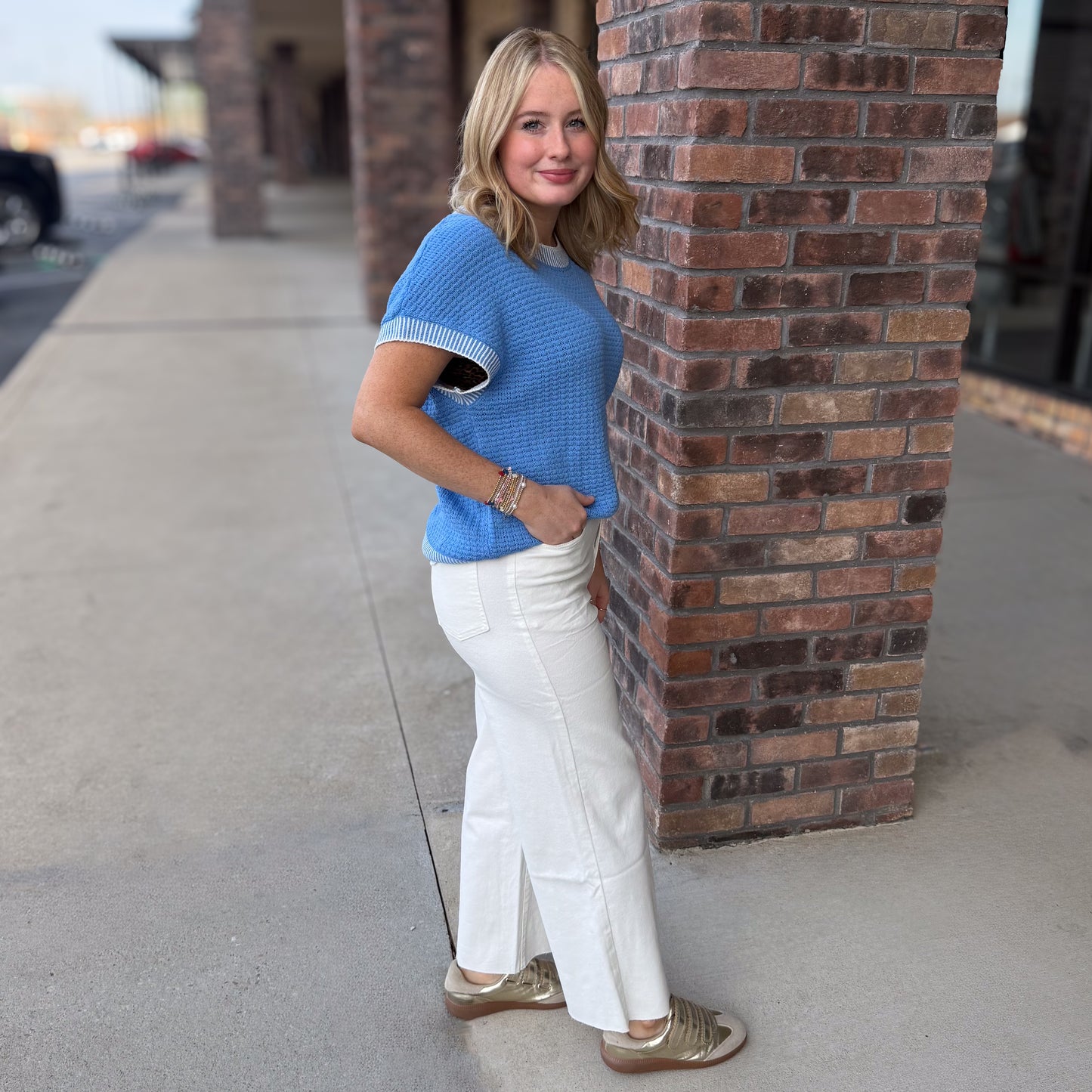 White Stretchy High Waisted Pant