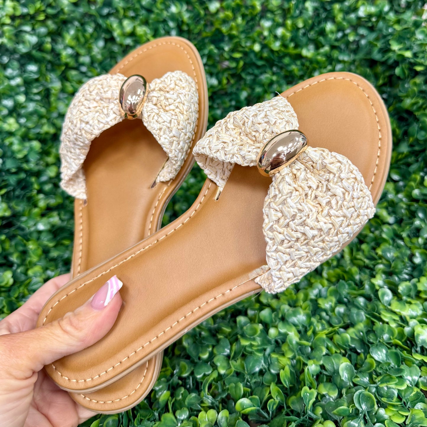 The Harper Knot Sandal: Cream