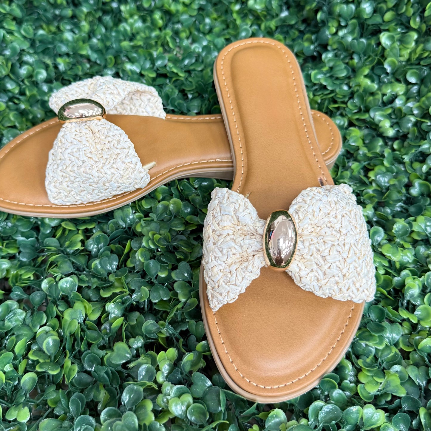 The Harper Knot Sandal: Cream