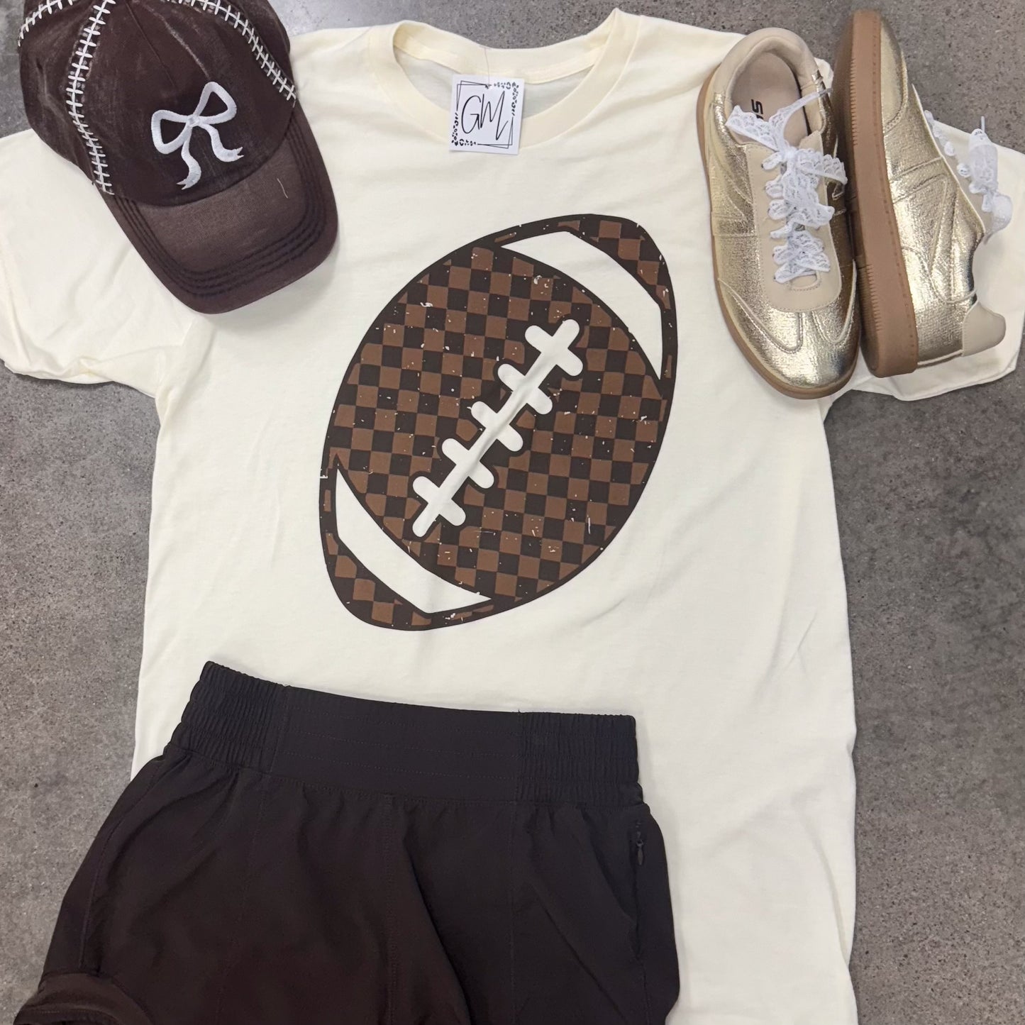 Checkered Football Tee