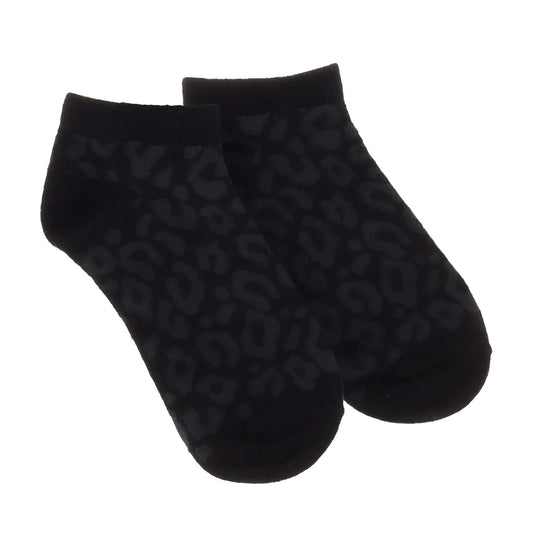 Midnight Leopard Ankle Sock