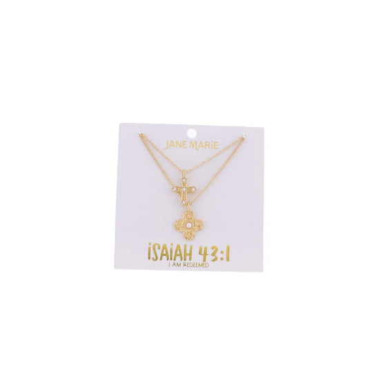Jane Marie 2 Layer Cross Necklace