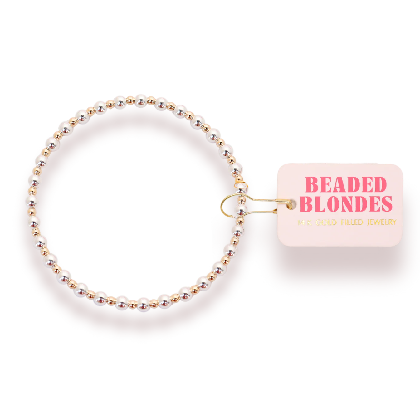 Beaded Blondes Mini Katy Bracelet Silver & Gold