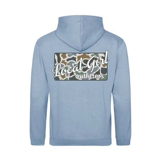 Local Girl Bluff Plate Hoodie: Sky Blue