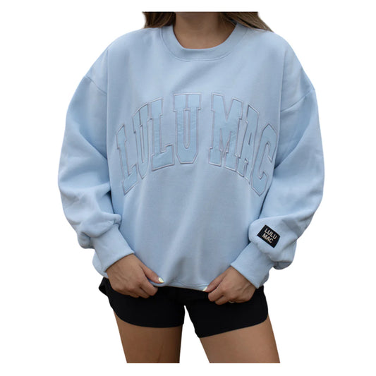 Lulu Mac Mono Sweatshirt: Light Blue