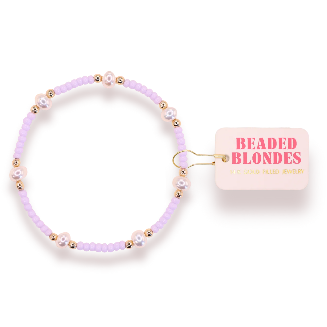 Beaded Blondes Lilac Pearl Bracelet