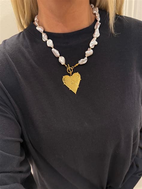 ChanSuttPearls Blaze Heart Necklace