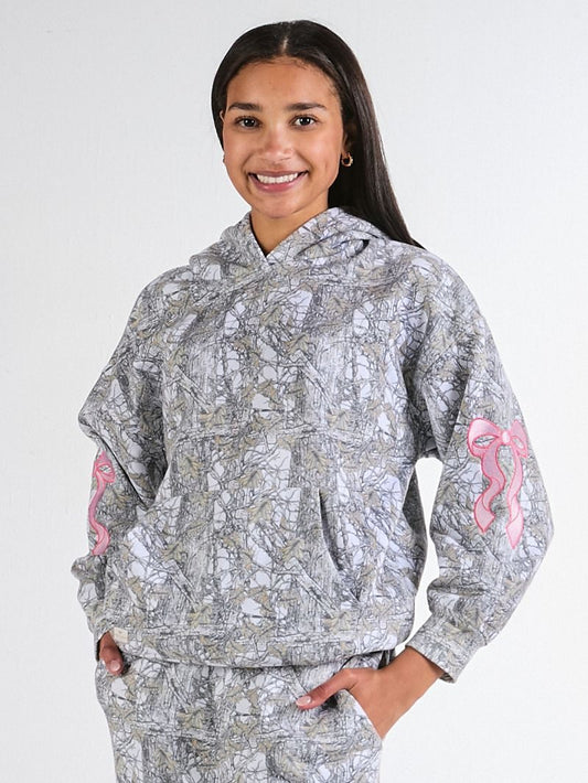 Simply Southern Alice Camo Hoodie-Pink Bow