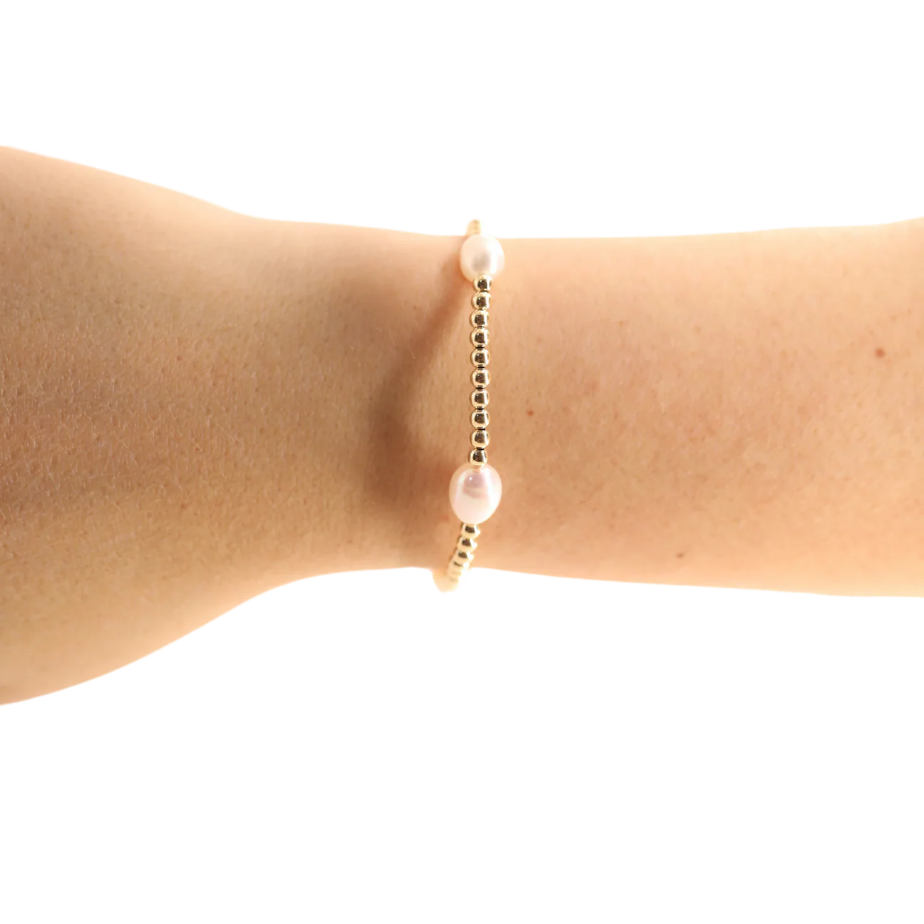 Beaded Blondes: Pearl Poppi Bracelet - Gold