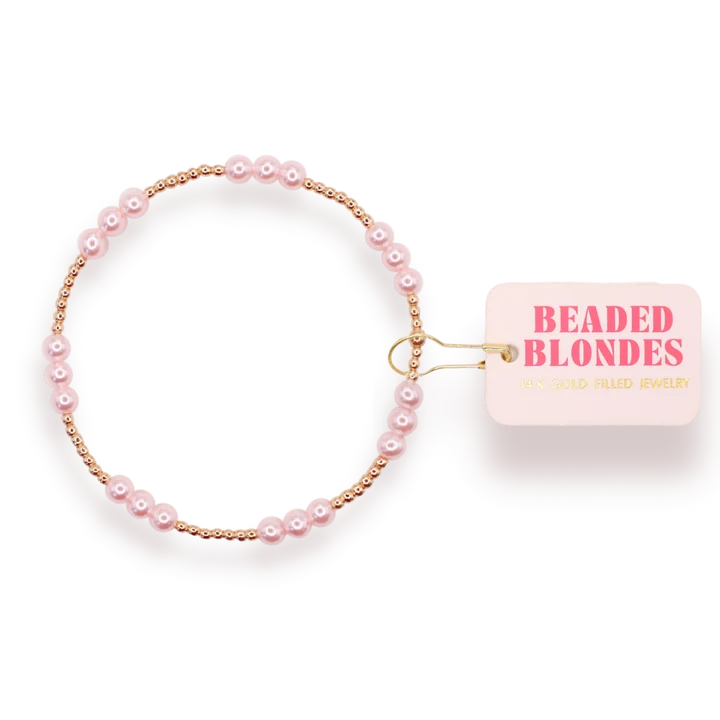 Beaded Blondes Pink ILY Bracelet