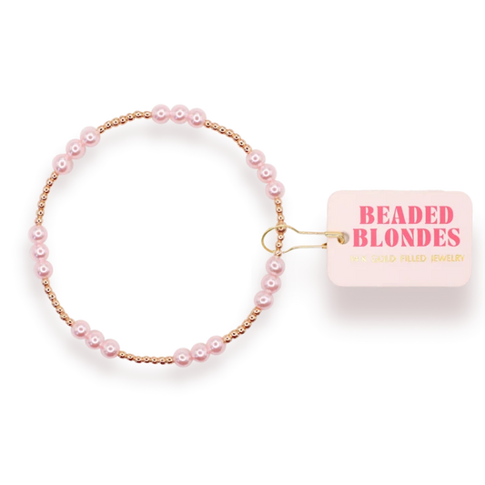 Beaded Blondes Pink ILY Bracelet