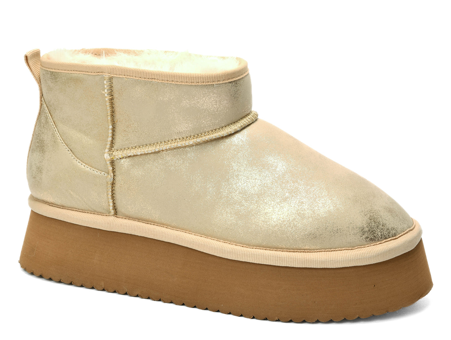 Corkys Room Service Platform Boots: Gold Metallic