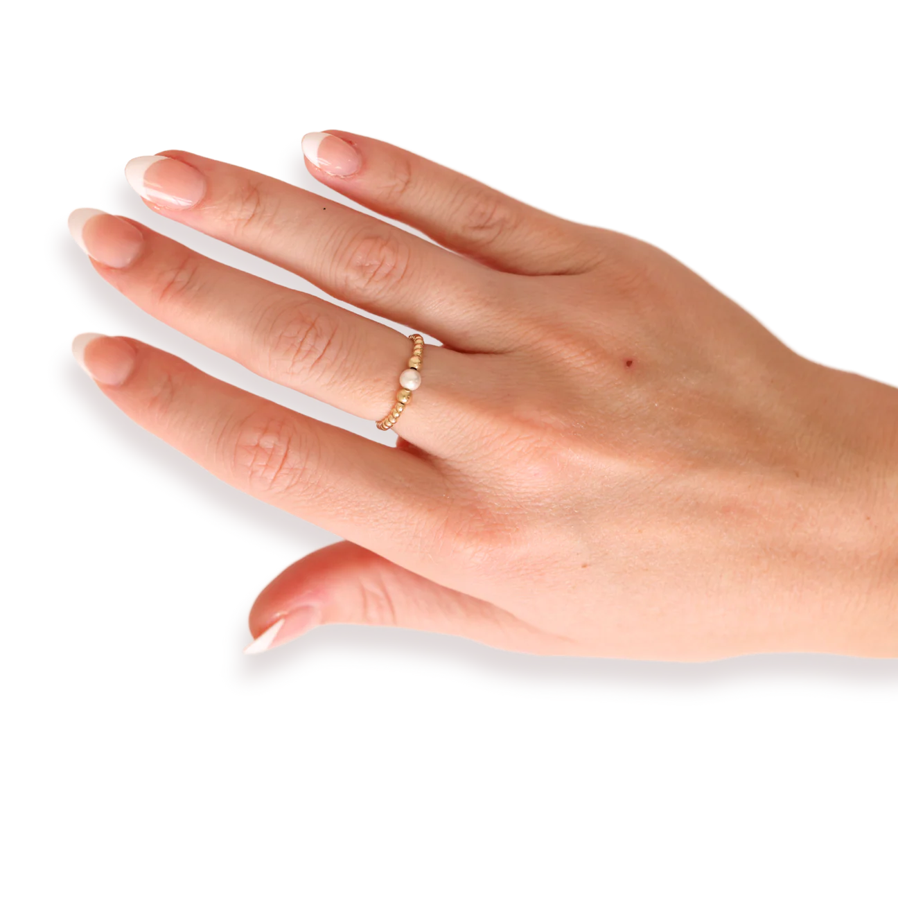 Beaded Blondes: Sutton Pearl Ring - Gold