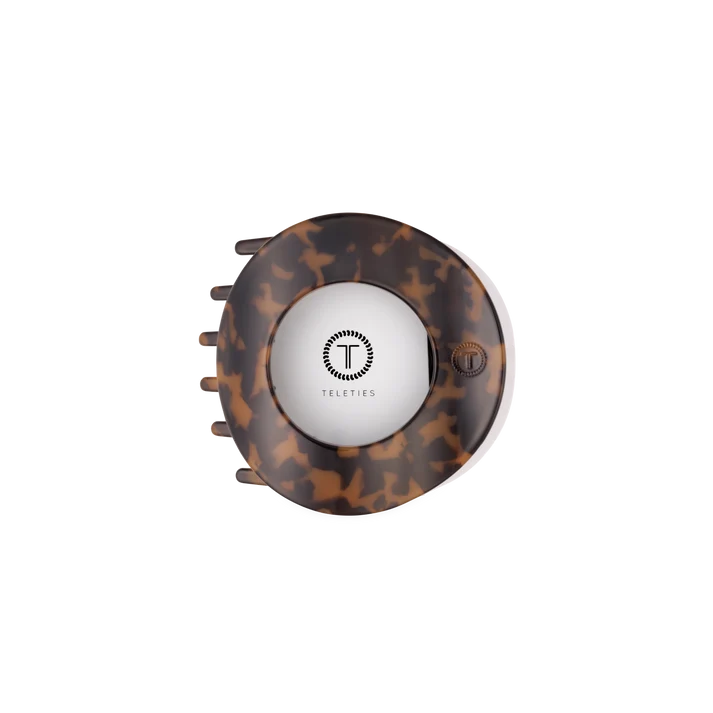 Teleties Tortoise Circle Flat Round Hair Clip