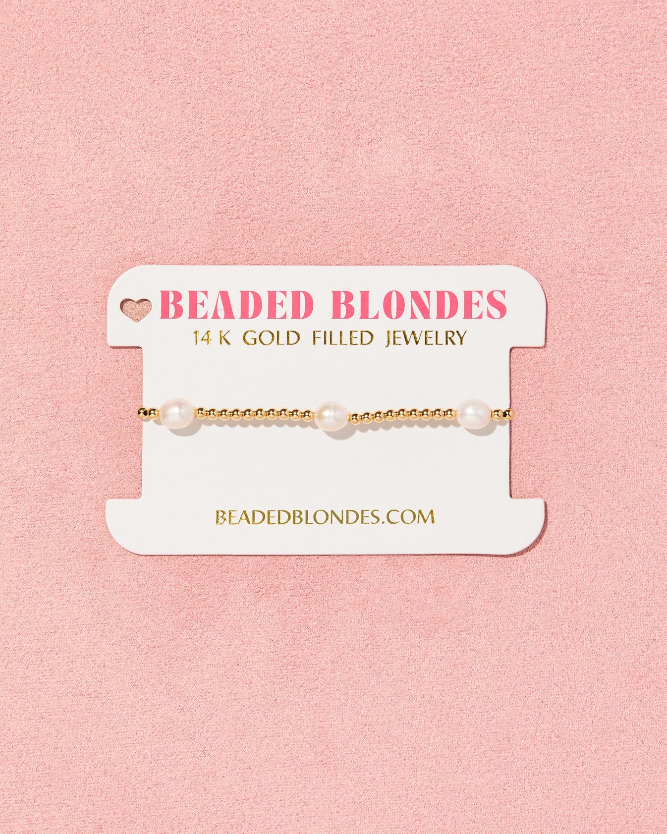Beaded Blondes Pearl Poppi Bracelet in Gold