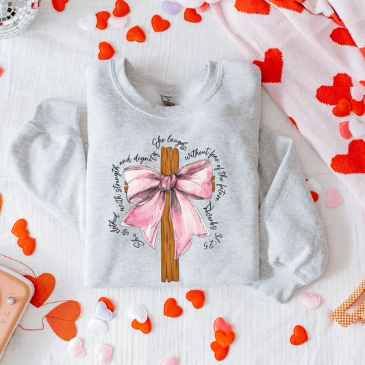 Cross with Bow Sweatshirt