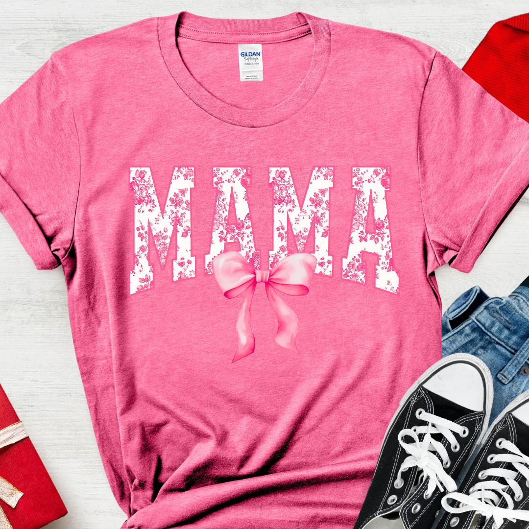 Pink Mama Bow Graphic Tee