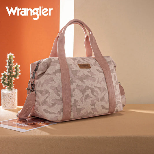 Wrangler Camo Print Collection Duffle Bag -Pink