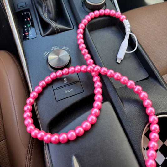 Pink Pearl Phone Charger