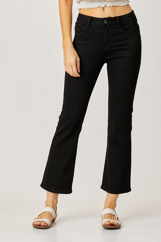 Risen Mid-Rise Crop Bootcut Jean