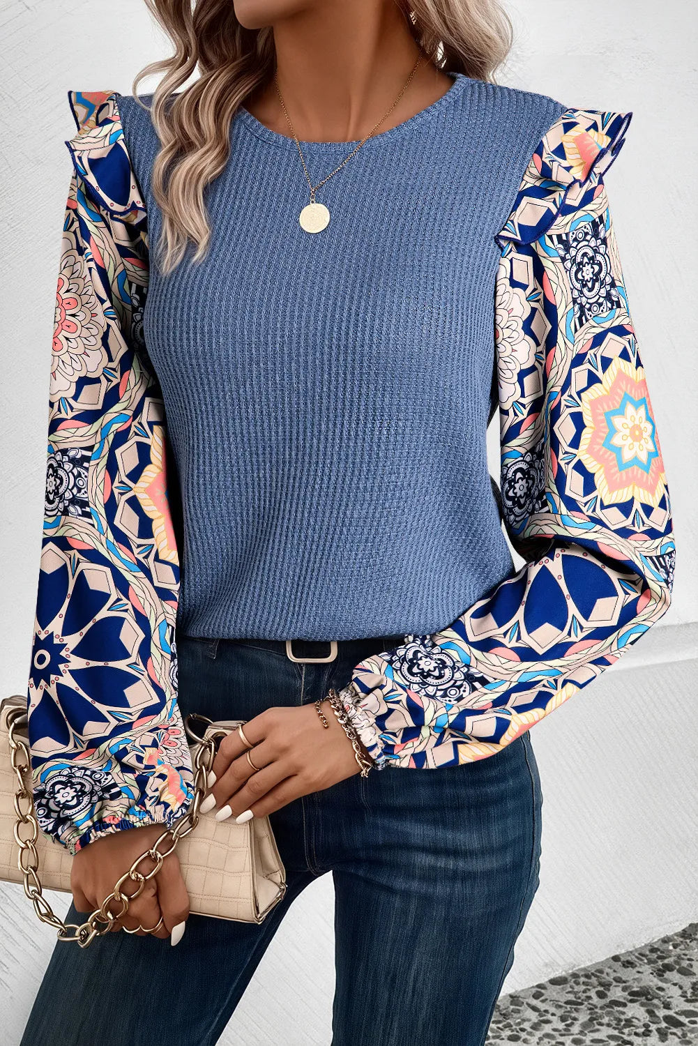 Blue Mosaic Top