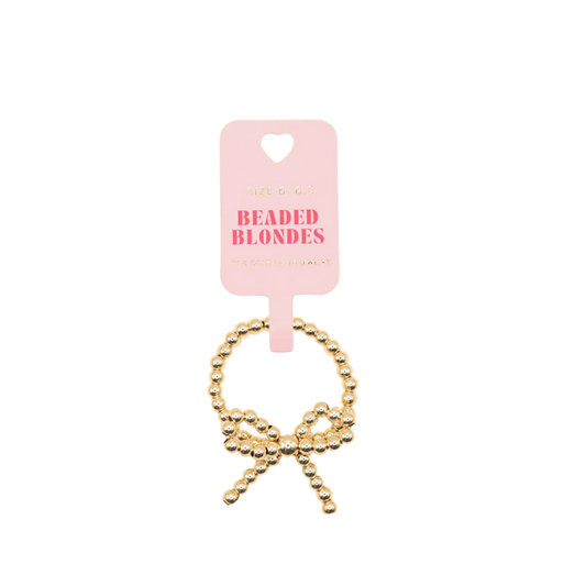 Beaded Blondes: Gold Bow Ring