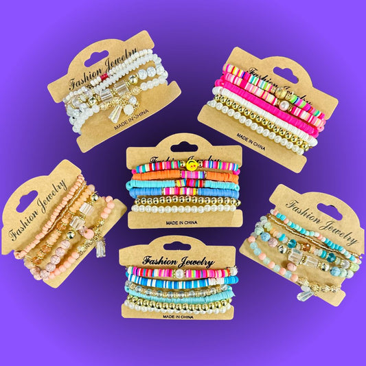 Multi-Color Stackable Bracelets (6 Styles)