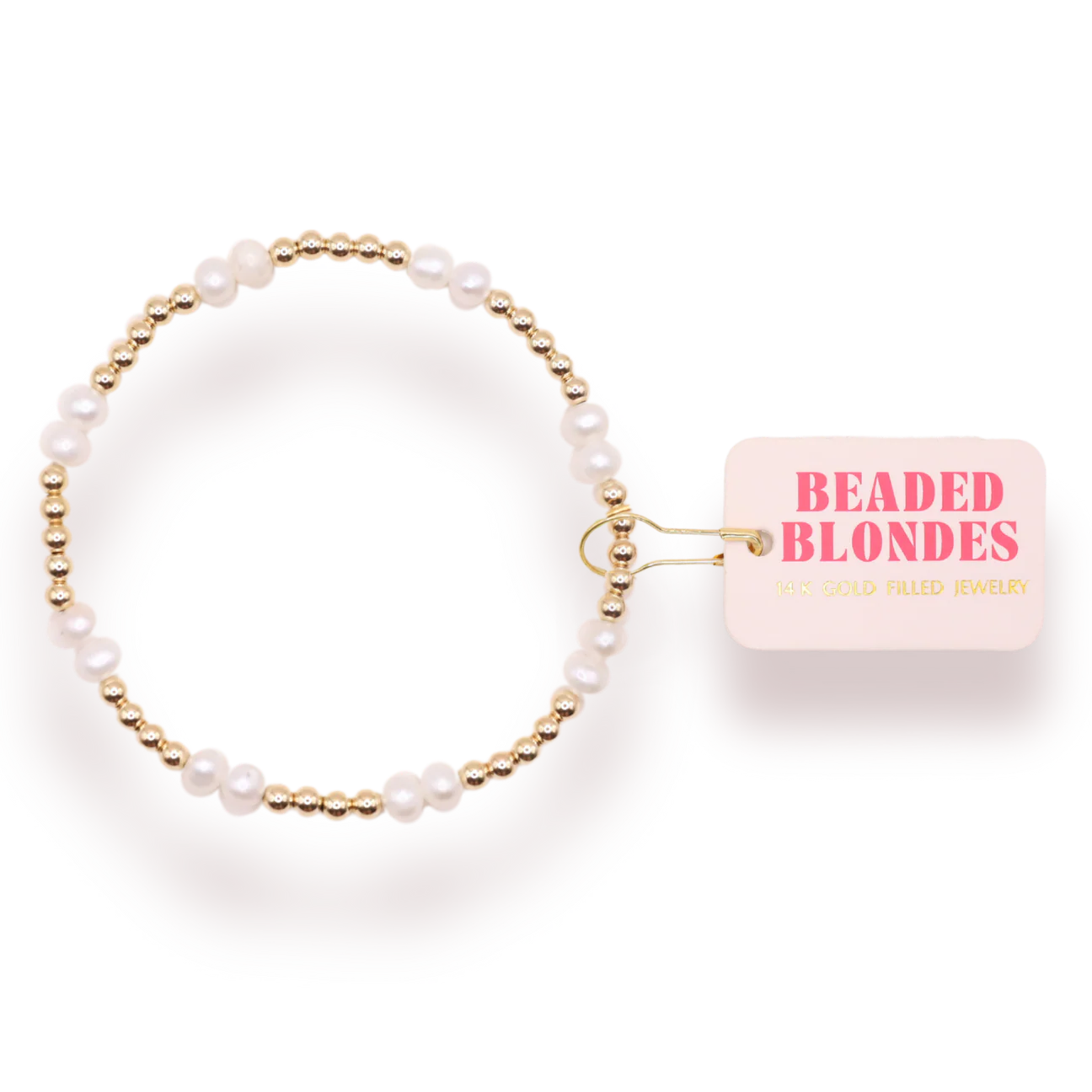 Beaded Blondes: Coastal Pearl Bracelet - Gold