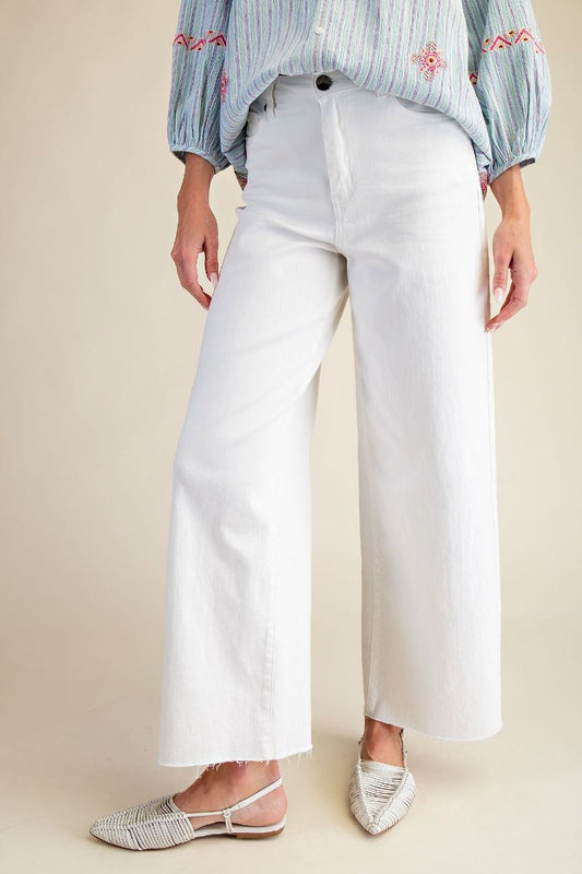 White Stretchy High Waisted Pant