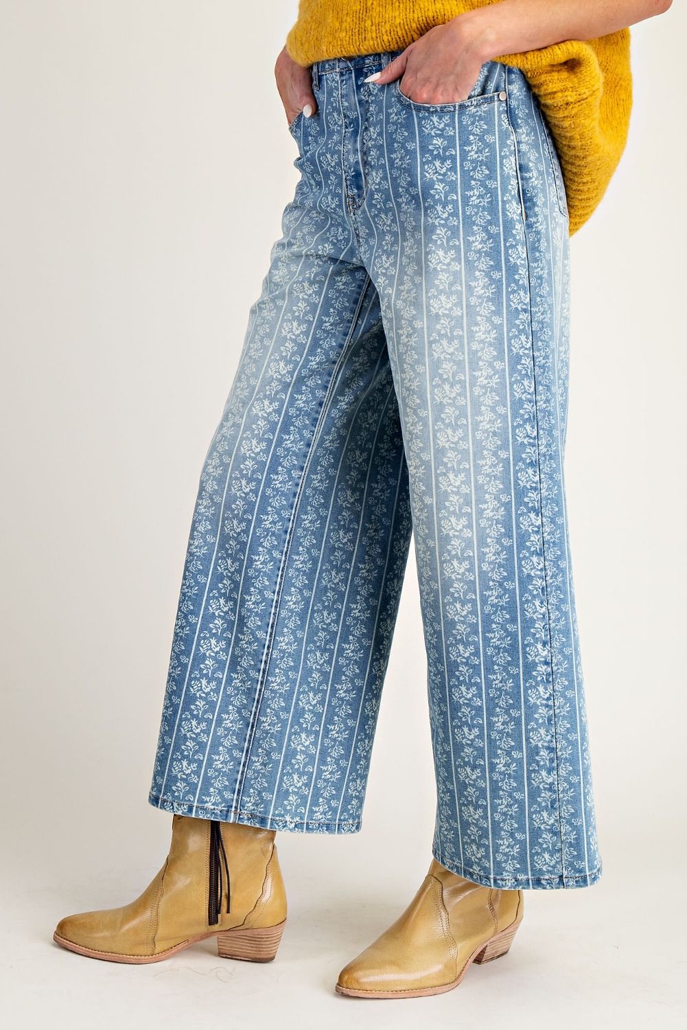 Fun Spring Stretchy Denim Pant