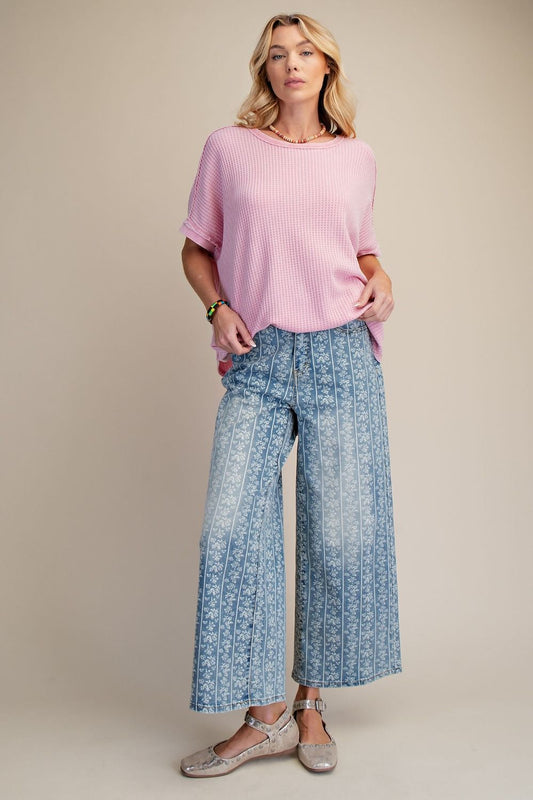 Fun Spring Stretchy Denim Pant